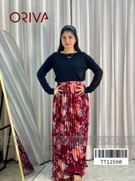 Georgette Print Skirt