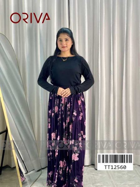 Georgette Print Skirt